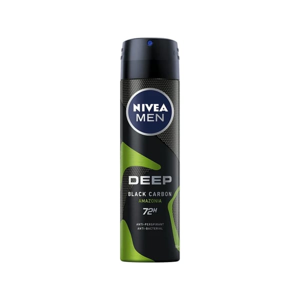 Nivea Men Deep Black Carbon Amazonia Antiperspirant Deodorant Spray