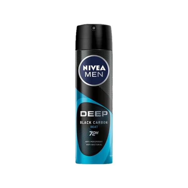 Nivea Men Deep Black Carbon Beat Antiperspirant Deodorant Spray