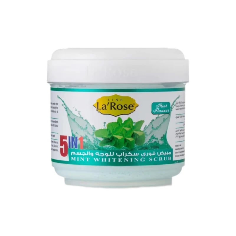 مبيض فوري مقشر لاروز بالنعناع 500مل - LaRose whitening scrub 5 in 1 Mint