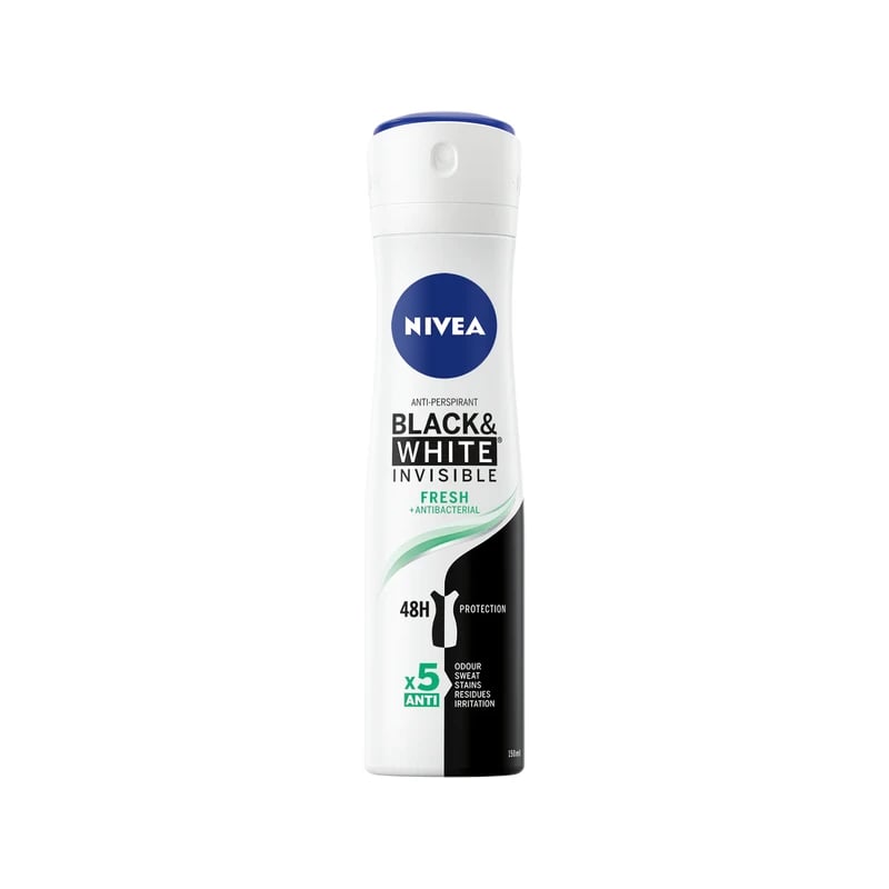 معطر ومضاد تعرق نيفيا بلاك آند وايت إنفيزيبل فريش — Nivea Black & White Invisible Fresh Antiperspirant Deodorant