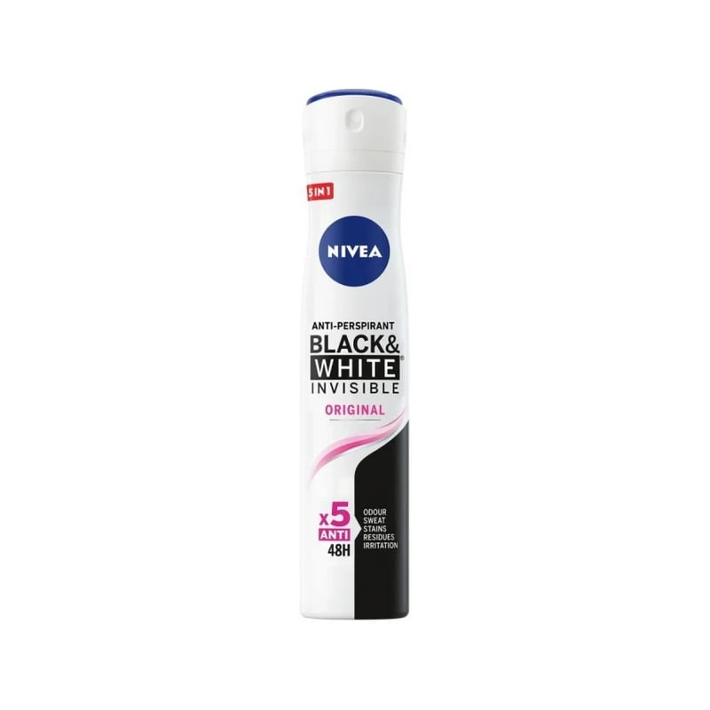معطر ومضاد تعرق نيفيا بلاك آند وايت إنفيزيبل — Nivea Black & White Invisible Antiperspirant Deodorant