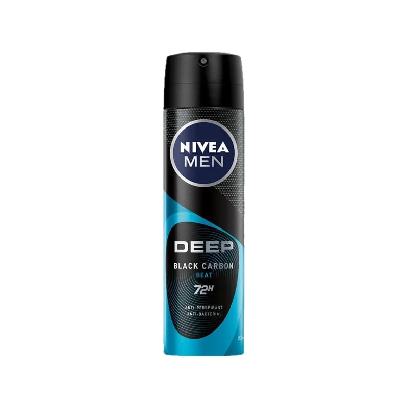 معطر ومضاد تعرق نيفيا مين ديب بلاك كاربون بيت — Nivea Men Deep Black Carbon Beat Antiperspirant Deodorant