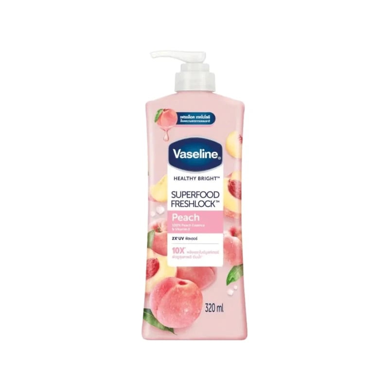 لۆشنی ڤازلین هێڵتی برایت سووپەرفوود فرێشلۆک پیچ — Vaseline Healthy Bright Superfood Freshlock Peach Body Lotion