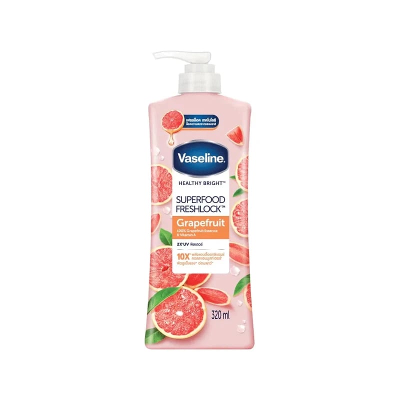 لۆشنی ڤازلین هێڵتی برایت سووپەرفوود فرێشلۆک گرێیپفرووت — Vaseline Healthy Bright Superfood Freshlock Grapefruit Body Lotion