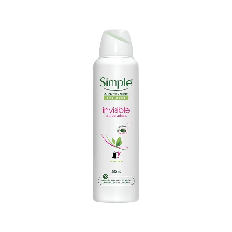 دیئۆدۆرەنت ودژە ئارەقەی سپرەی سیمپڵ ئینڤیزیبڵ — Simple Invisible Antiperspirant Spray