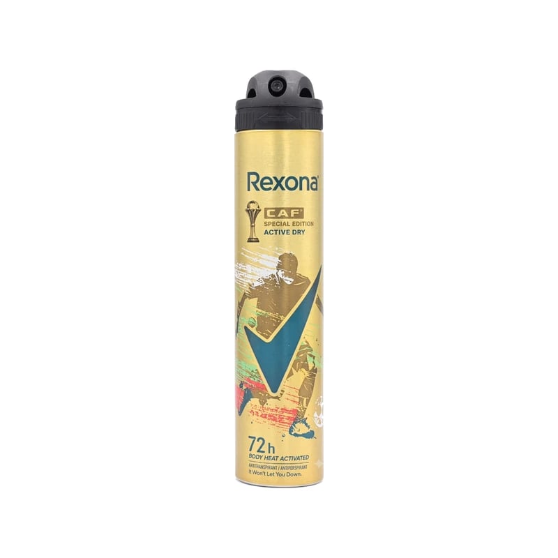 مضاد تعرق سبراي ريكسونا سي ايه اف سبيشيال إيديشن أكتيف دراي 72 ساعة — Rexona CAF Special Edition Active Dry 72-Hour Antiperspirant Deodorant Spray