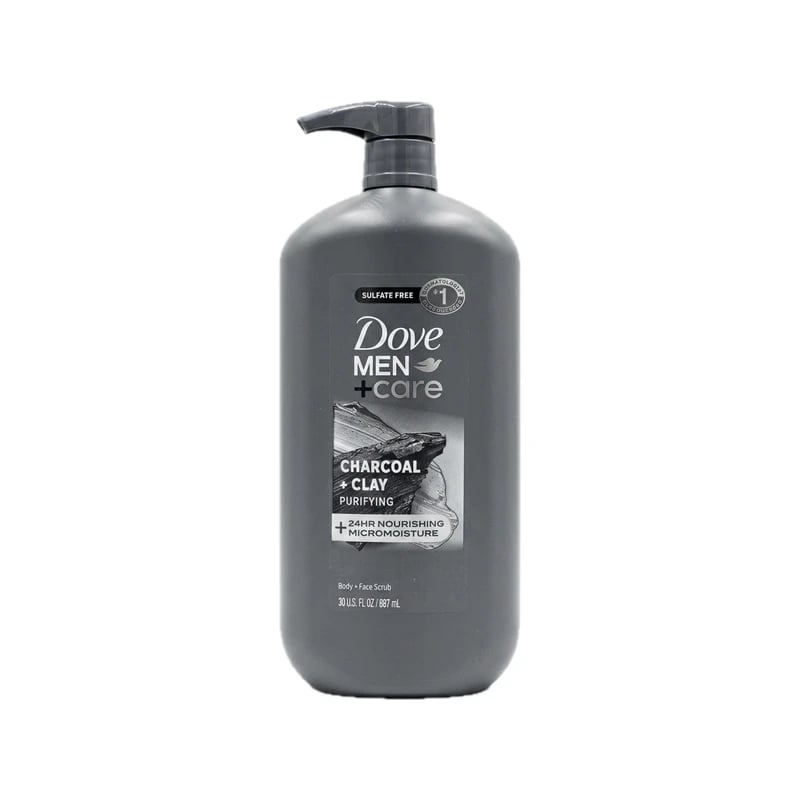مقشر جسم ووجه دوف مين كير بالفحم والطين المنقي — Dove Men Care Charcoal & Clay Purifying Body & Face Scrub
