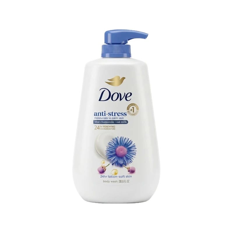 غسول جسم دوف أنتي ستريس بالبابونج الأزرق وحليب الشوفان — Dove Anti-Stress Blue Chamomile & Oat Milk Body Wash