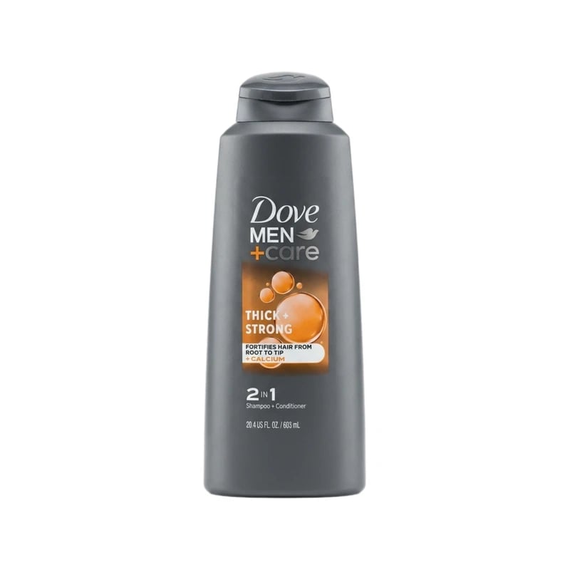 شامبو وبلسم ٢ في ١ دوف مين كير ثيك اند سترونج بالكالسيوم — Dove Men+Care Thick + Strong 2-in-1 Shampoo & Conditioner with Calcium