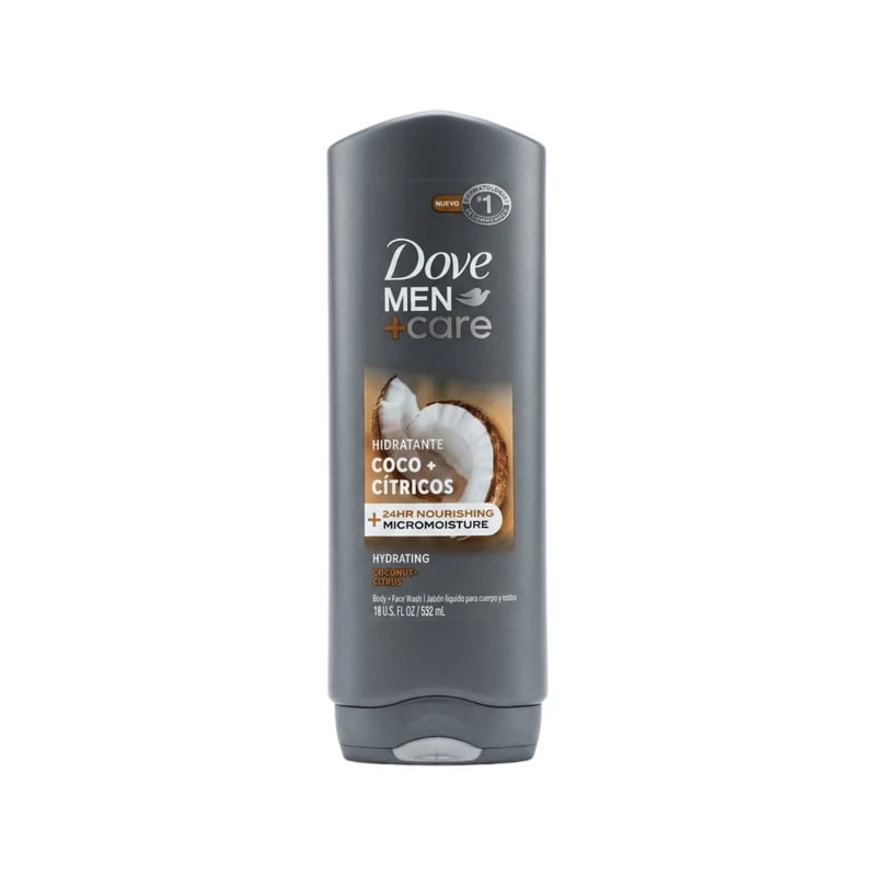 غسول جسم ووجه دوف مين كير جوز الهند والحمضيات المرطب — Dove Men Care Hydrating Coconut & Citrus Body & Face Wash
