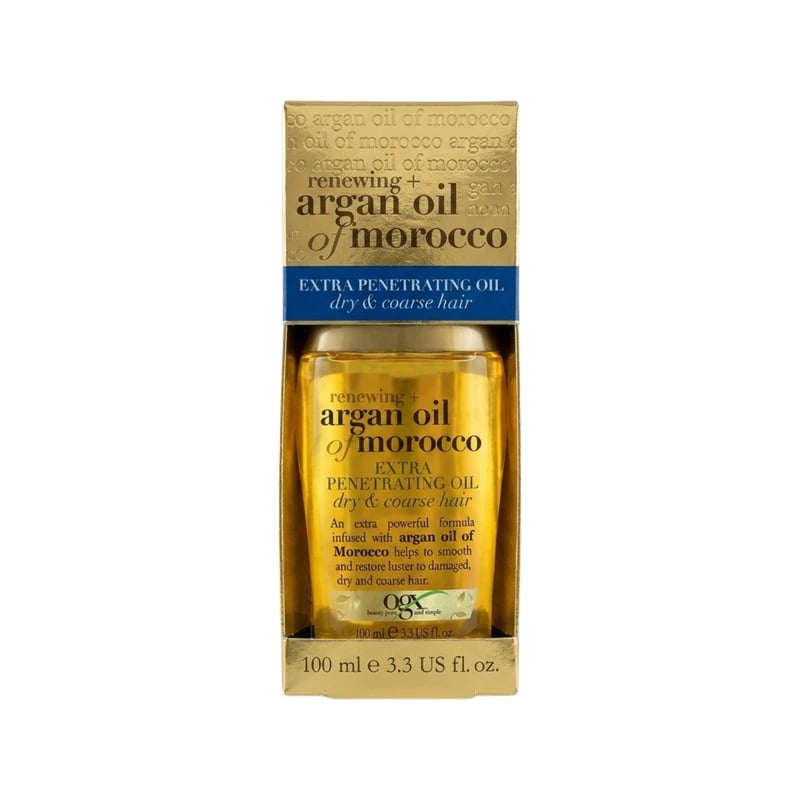 زيت شعر أوجيكس المجدد بزيت الأركان المغربي الفائق الاختراق للشعر الجاف والخشن — OGX Renewing Argan Oil of Morocco Extra Penetrating Hair Oil for Dry & Coarse Hair