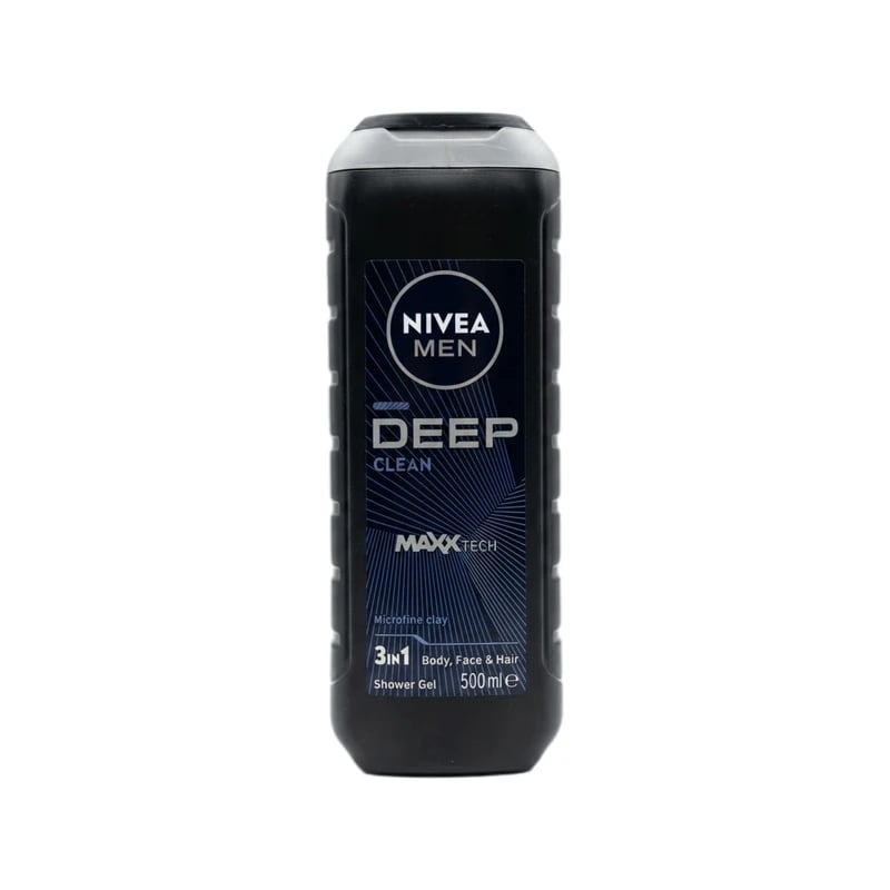 غسول جسم ووجه وشعر نيفيا مين ديب كلين 3 في 1 — Nivea Men Deep Clean 3-in-1 Body, Face & Hair Wash