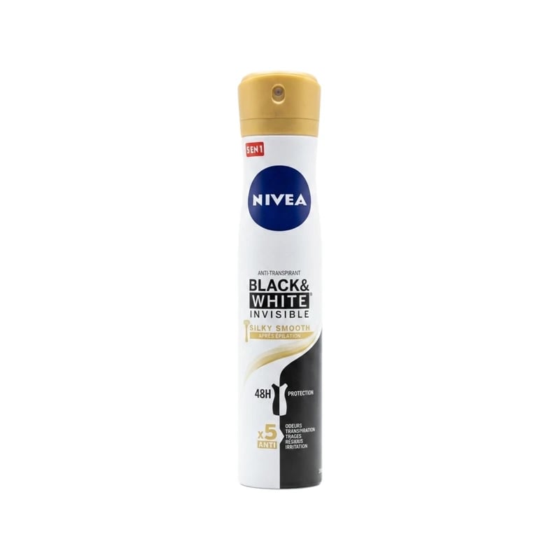 معطر ومضاد تعرق نيفيا بلاك آند وايت إنفيزيبل سيلكي سموث — Nivea Black & White Invisible Silky Smooth Antiperspirant Deodorant