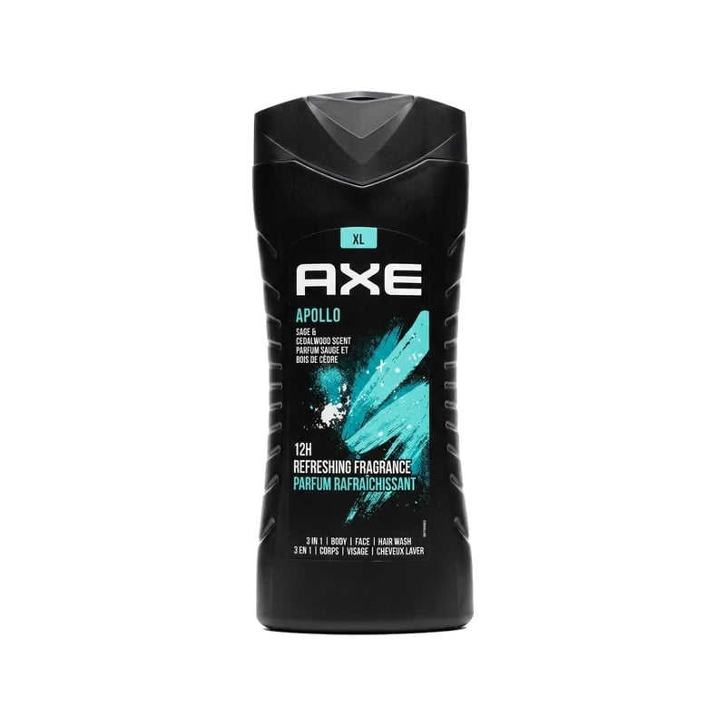 غسول جسم ووجه وشعر أكس أبولو ٣ في ١ — Axe Apollo 3-in-1 Body, Face & Hair Wash
