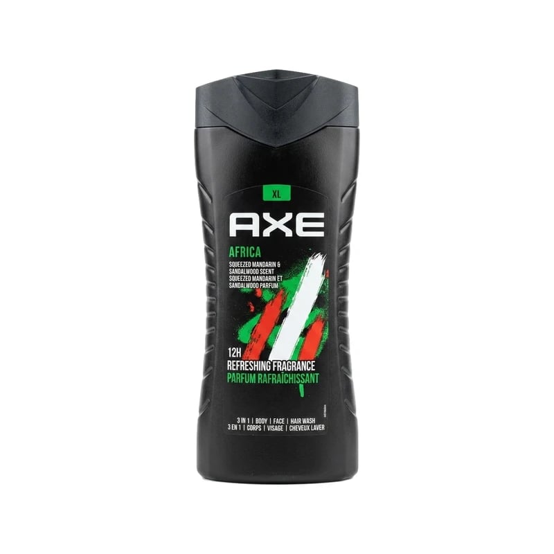 غسول جسم ووجه وشعر أكس أفريقيا ٣ في ١ باليوسفي المعصور وخشب الصندل — Axe Africa 3-in-1 Body, Face & Hair Wash