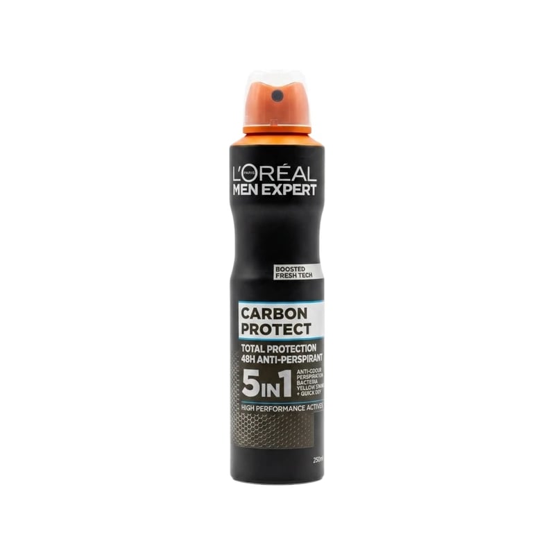 مضاد تعرق سبراي لوريال باريس مين إكسبرت كاربون بروتكت 5 في 1 — Loreal Paris Men Expert Carbon Protect 5-in-1 Antiperspirant Deodorant Spray