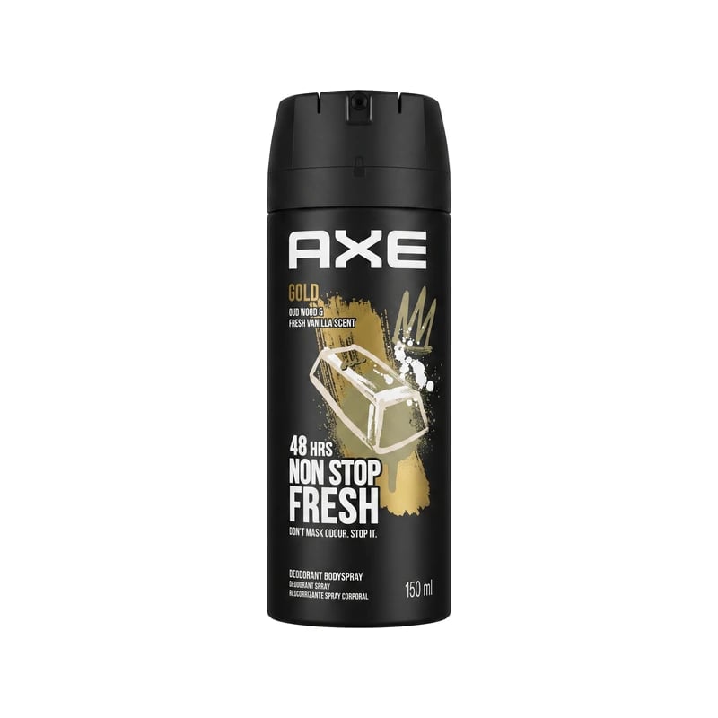 معطر جسم أكس جولد بخشب العود والفانيليا الطازجة — Axe Gold Oud Wood & Fresh Vanilla Deodorant Body Spray