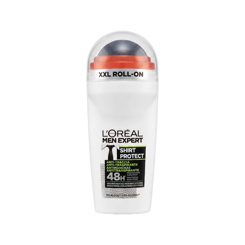 مضاد تعرق رول لوريال باريس مين إكسبرت شيرت بروتكت 48 ساعة — Loreal Paris Men Expert Shirt Protect 48H Antiperspirant Deodorant Roll-On