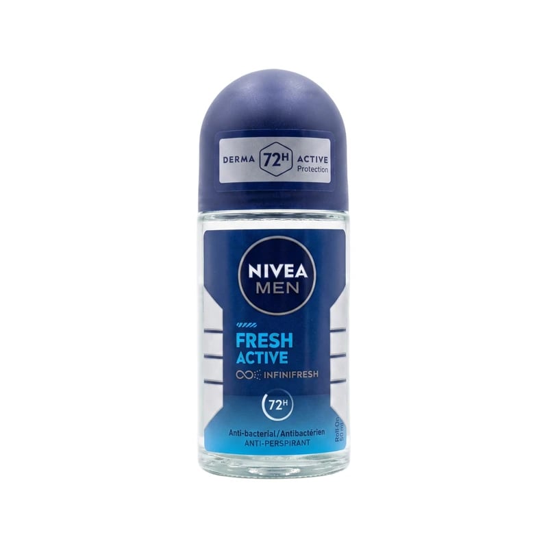 دژە ئارەقەی رۆڵ-ئۆن نیڤیا مێن فرێش ئەکتیڤ — Nivea Men Fresh Active Anti-Perspirant Roll-On Deodorant
