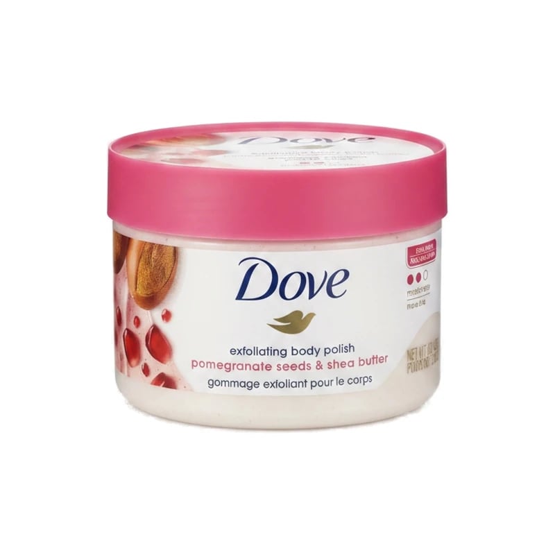 سکرەبی جەستەی دۆڤ تۆوی هەنار و کەرەی شیا — Dove Exfoliating Body Polish Pomegranate Seeds & Shea Butter