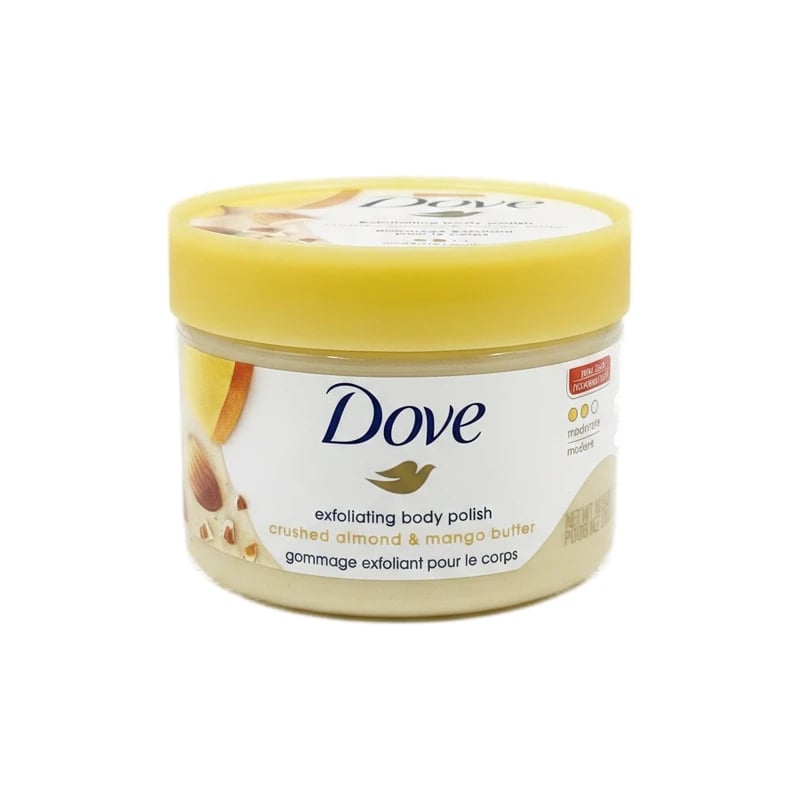 مقشر جسم دوف باللوز المطحون وزبدة المانجو — Dove Crushed Almond & Mango Butter Body Scrub