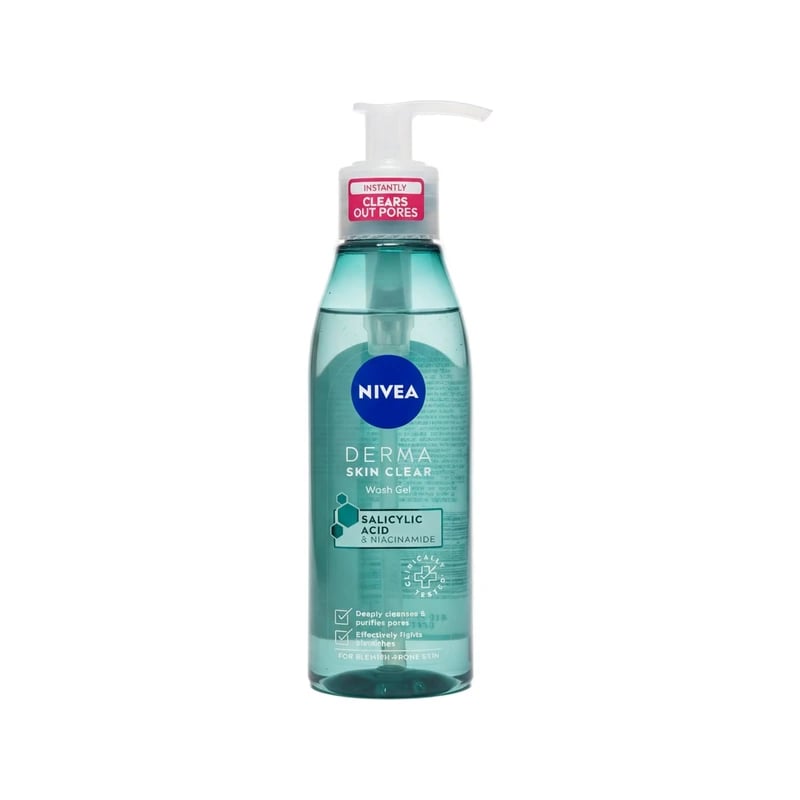 شۆردەری دەموچاوی نیڤیا دێرما سکین کلیر بە ئاسیدی سالیسیلیک و نیاسینامید — Nivea Derma Skin Clear Wash Gel with Salicylic Acid & Niacinamide