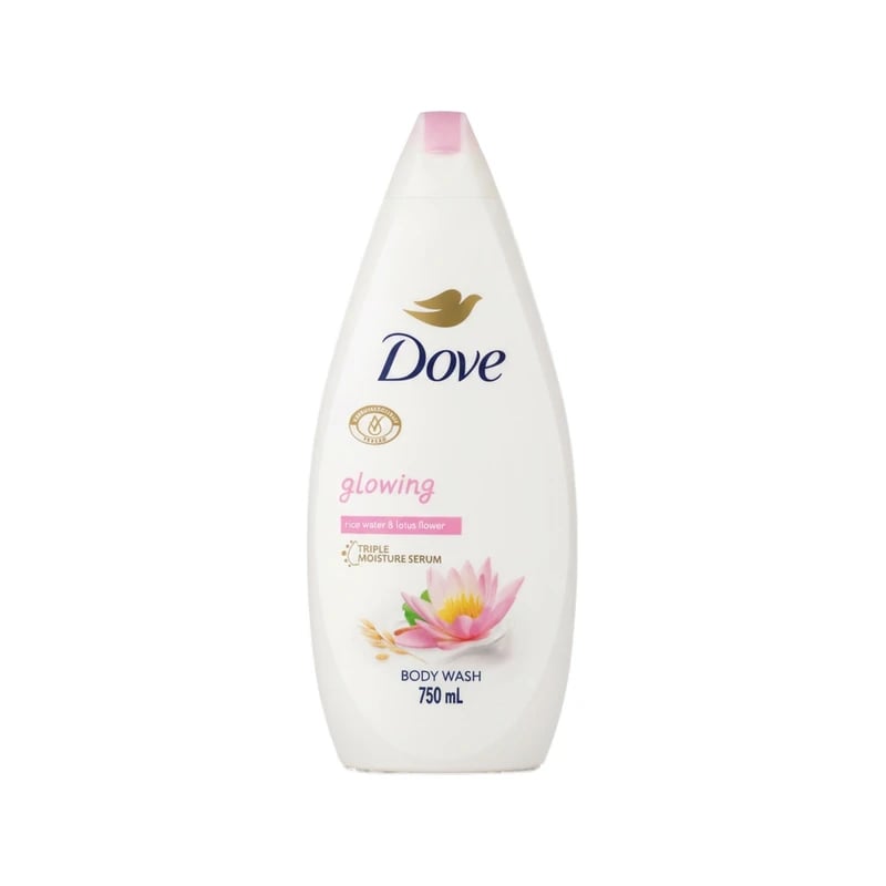 غسول جسم دوف جلوينج بماء الأرز وزهرة اللوتس — Dove Glowing Rice Water & Lotus Flower Body Wash