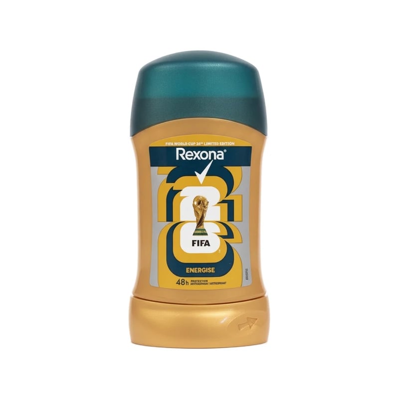 مضاد تعرق ستيك ريكسونا فيفا وورلد كاب ليمتد إيديشن إنرجايز 48 ساعة — Rexona FIFA World Cup Limited Edition Energise 48-Hour Antiperspirant Deodorant Stick