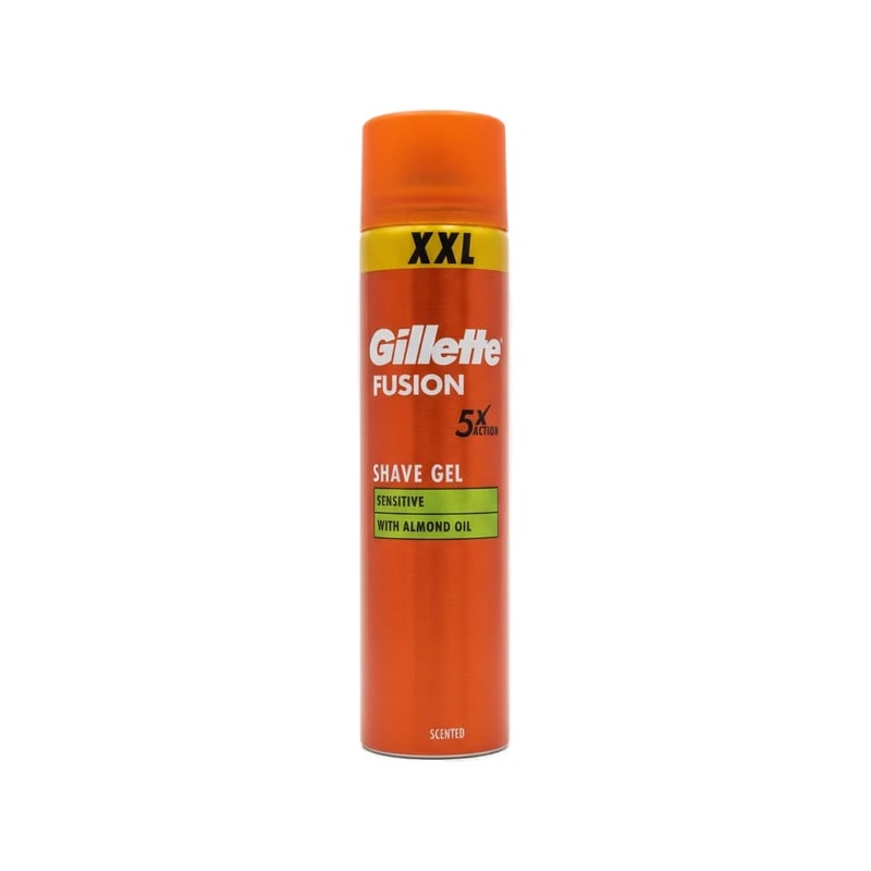 جل حلاقة جيليت فيوجن للبشرة الحساسة بزيت اللوز — Gillette Fusion Shave Gel Sensitive with Almond Oil