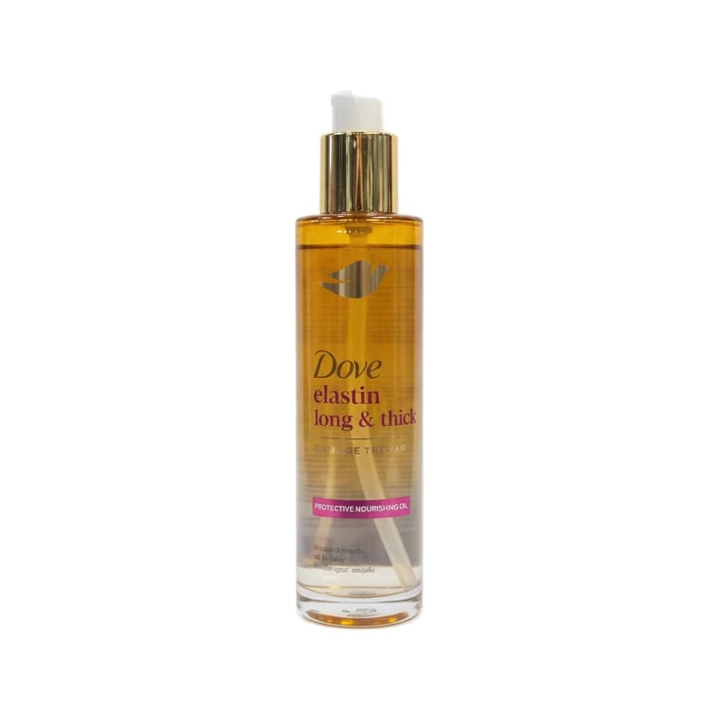 زيت الشعر دوف إيلاستين لونج اند ثيك الحامي المغذي — Dove Elastin Long & Thick Protective Nourishing Hair Oil