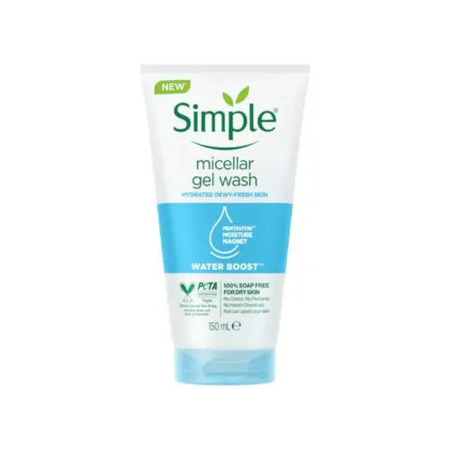 سيمبل جل غسول ووتر بووست للوجه 150مل - Simple Water Boost Micellar Facial Gel Wash